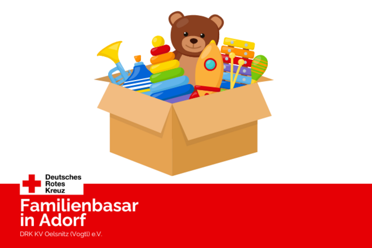 Ein Bild von einem Karton mit Kleidung und Spielsachen.